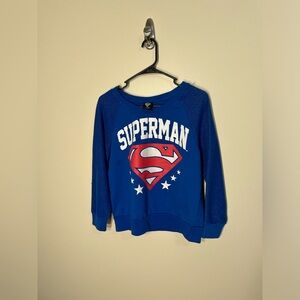 Bioworld Juniors Blue Superman Sweater Top Size L